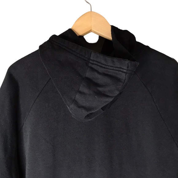 Under Armour Rival Fleece Short Sleeve Hoodie Pullover Sweatshirt Black Men's XL - Picture 8 of 9